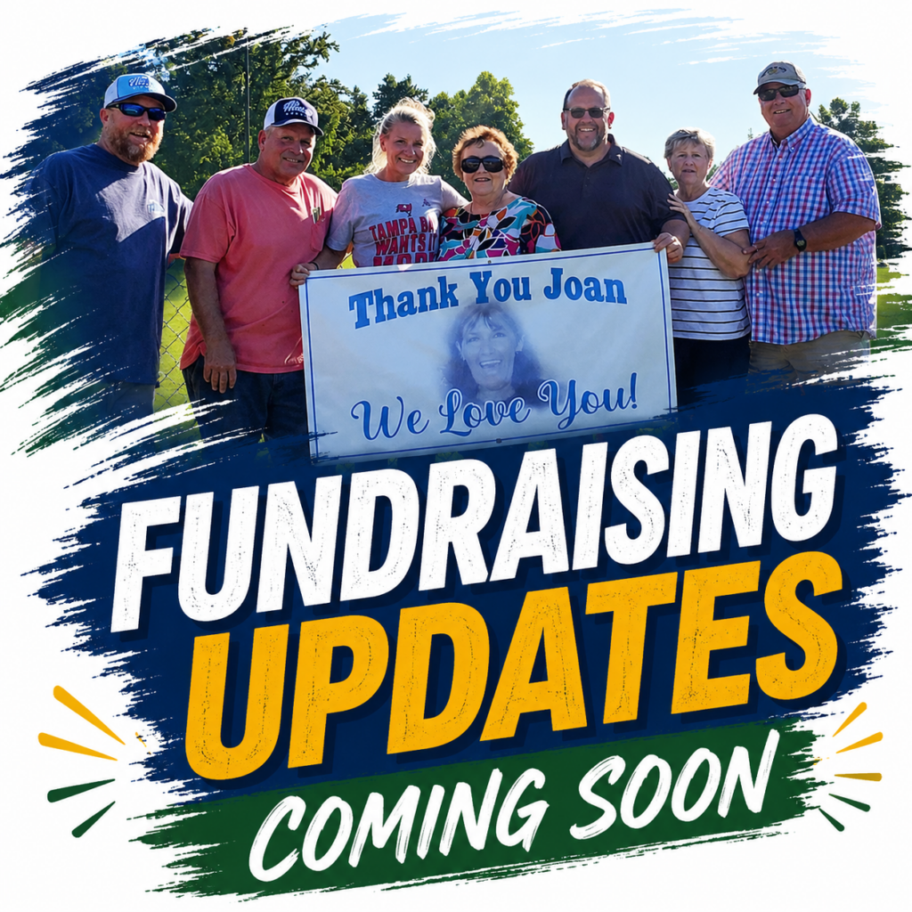A graphic from a past fundraiser with text saying updates are coming soon. 