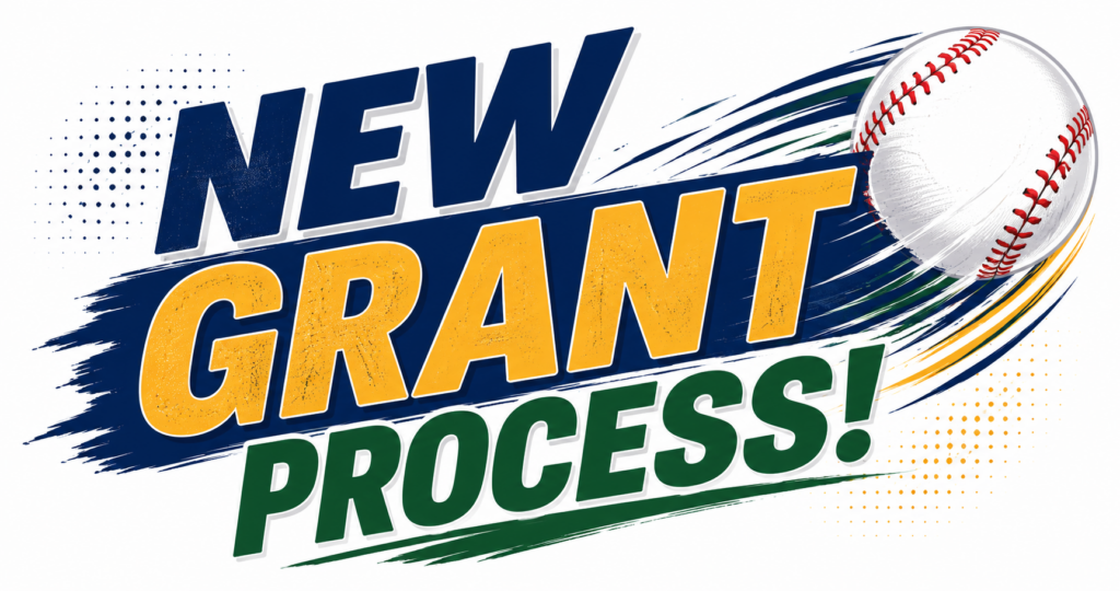 A logo that boldly announces a new grant process.